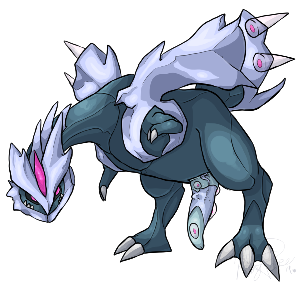 2014 claws dragon erection kamikitty kyurem legendary_pokemon male male_only nintendo penis pokémon_(species) pokemon presenting purple_eyes queenkami shiny_pokemon solo video_games wings