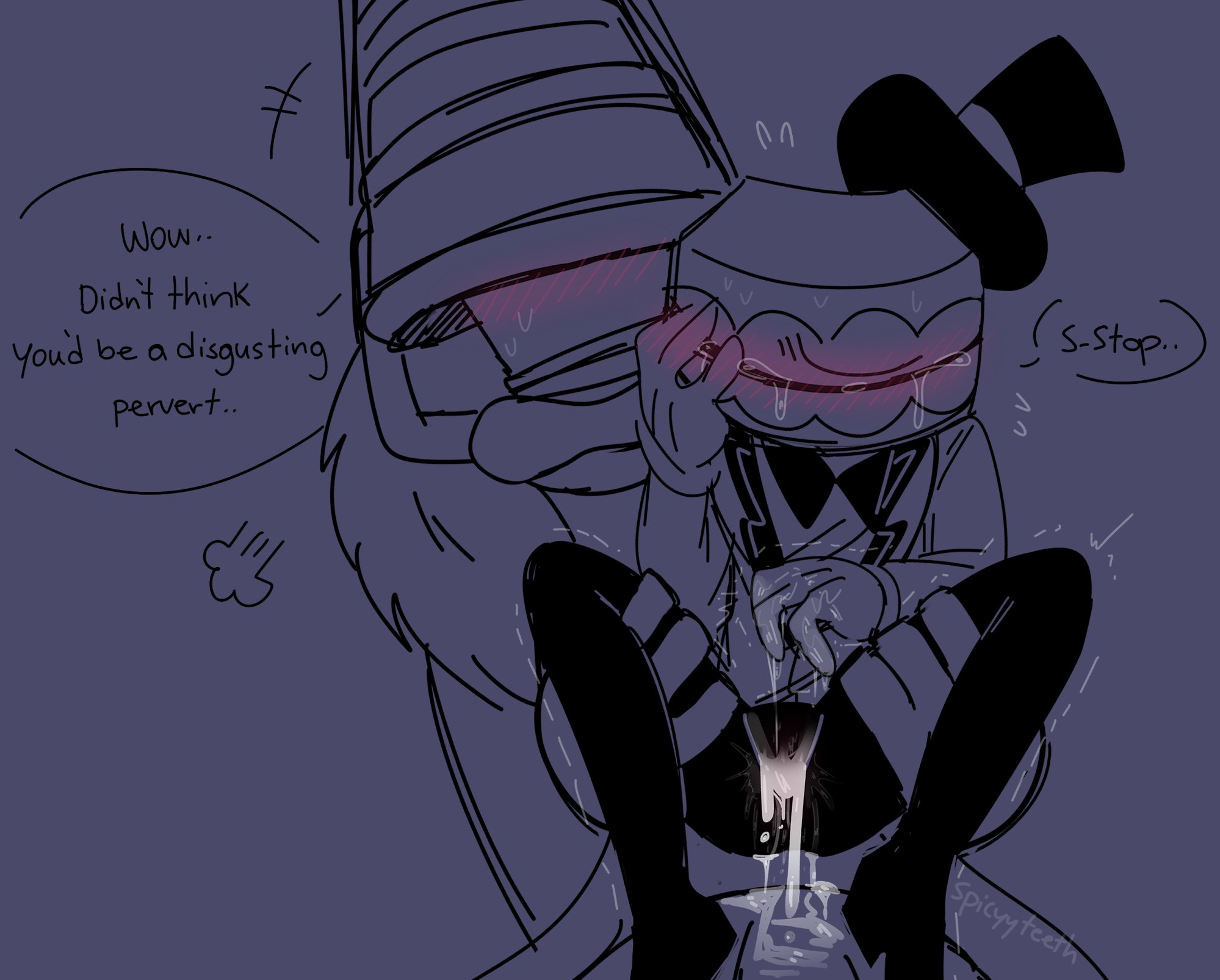 2boys, caine (the amazing digital circus), crying, cum, embarrassed, kinger (the amazing digital circus), spicyyteeth, the amazing digital circus, yaoi