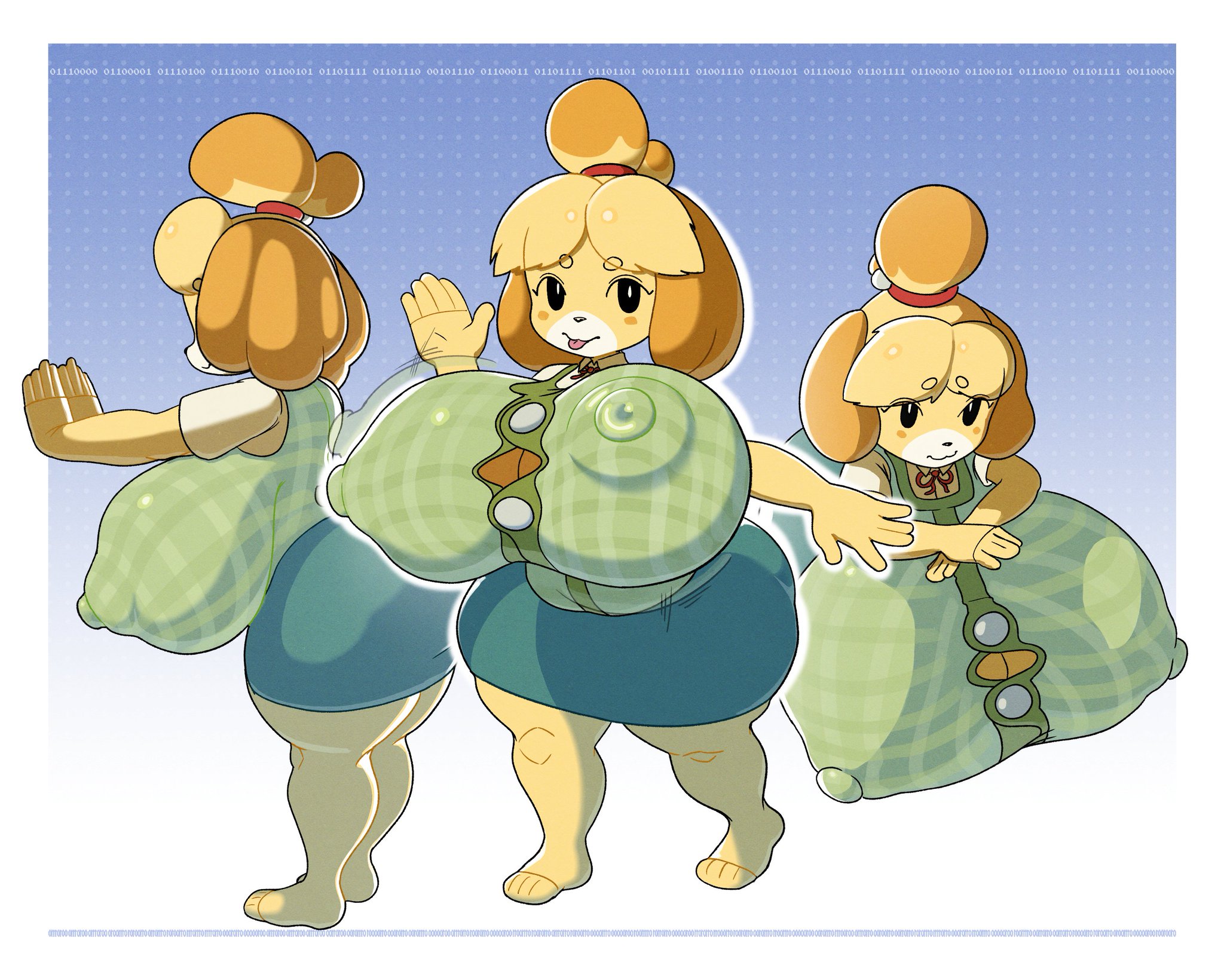 1girls, 2d, 2d (artwork), animal crossing, ass, ass bigger than head, big ass, big breasts, booty, breasts bigger than head, digital drawing (artwork), digital media (artwork), dog girl, dog humanoid, dumptruck ass, dumptruck assfat ass, dumptruck booty, dumptruck butt, full body, fully clothed, furry, furry female, furry only, hips, hips wider than shoulders, hourglass figure, hourglass figured female, huge ass, huge breasts, isabelle (animal crossing), jpeg, massive ass, massive boobs, massive breasts, massive butt, massive thighs, multiple poses, nerobero0, nintendo, nipples, nipples visible through clothing, simple background, solo, solo female, solo focus, thick, thick as fuck, thick ass, thick ass hips, thick thighs, thunder thighs, twitter link, voluptuous, voluptuous body, yellow fur