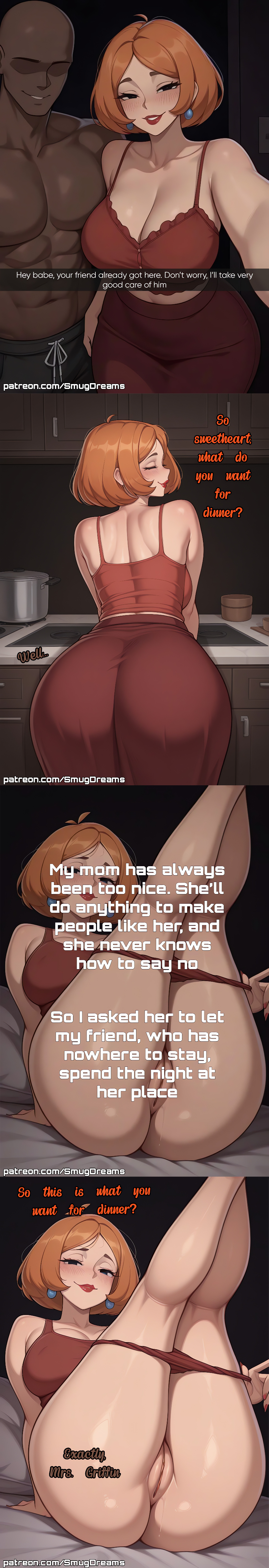 ai, ai assisted, ai generated, blacked, blush, captioned, captions, cheating, cheating female, cheating girlfriend, comics, dark skin, dark-skinned male, interracial, lois griffin, netorare, ntr, snapchat, snapchat sexting, teasing cuck, teasing cuck with phone