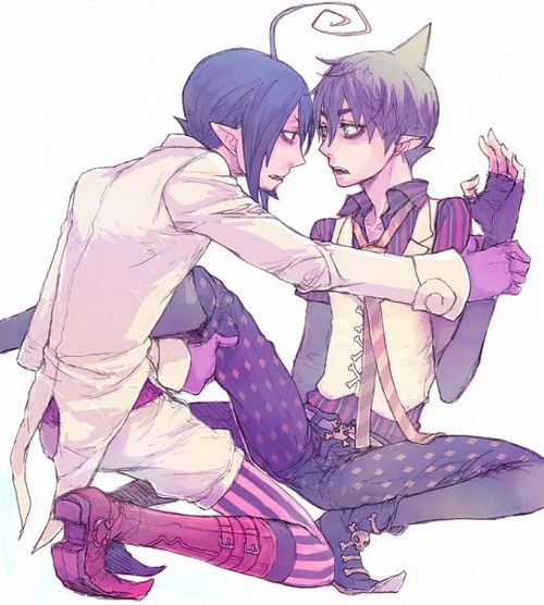 amaimon ao_no_exorcist brothers gay male male_only mephisto_pheles tagme yaoi