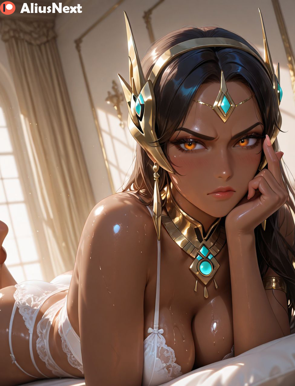 1girls, ai generated, aliusnext, angry, ass, big ass, big breasts, black hair, breasts, dark skin, dark-skinned female, female, female only, frown, hi res, high quality, high resolution, highres, huge ass, huge breasts, indian, indian female, lingerie, massive ass, massive breasts, mature, mature female, overwatch, overwatch 2, patreon, sweat, sweatdrop, sweating, sweaty, sweaty body, sweaty breasts, symmetra, thick, thick ass, thick hips, thick legs, thick lips, thick thighs