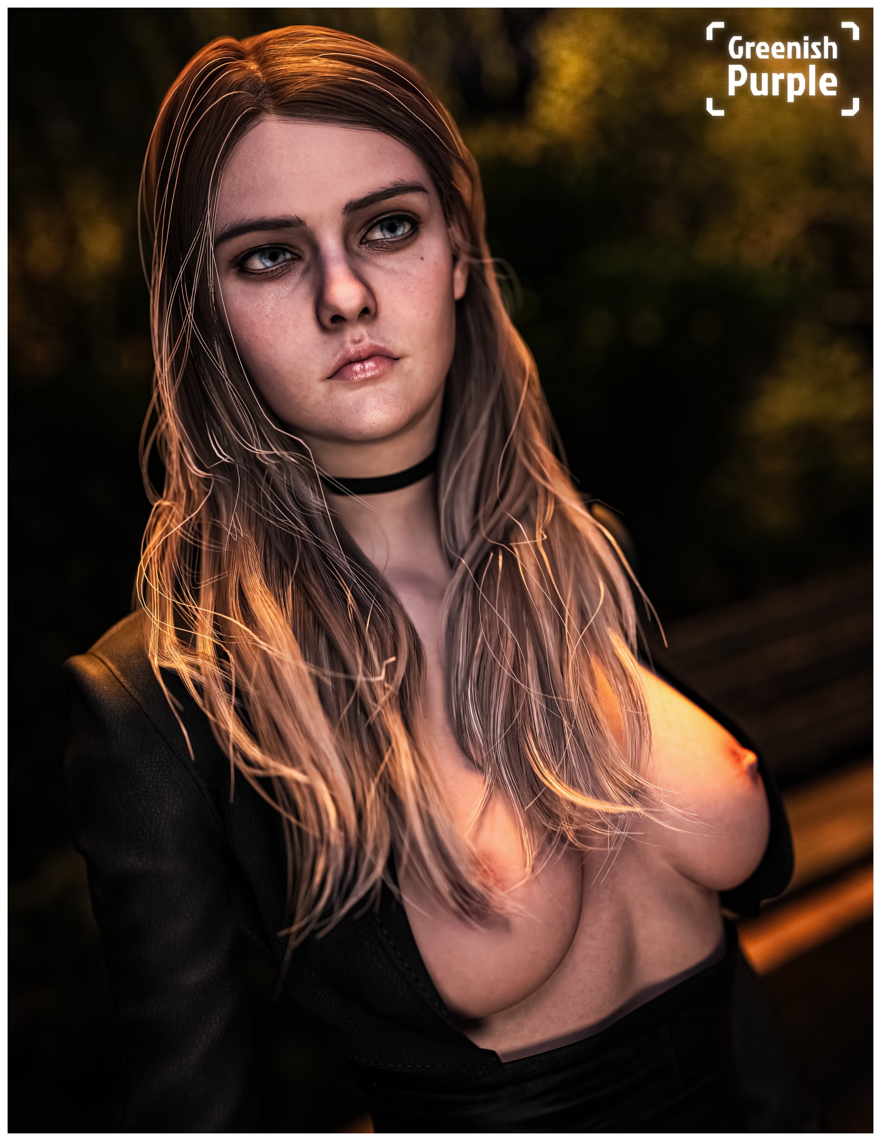 3d, blonde hair, female, greenish purple, nude, resident evil, resident evil 8: village, rosemary winters, tagme