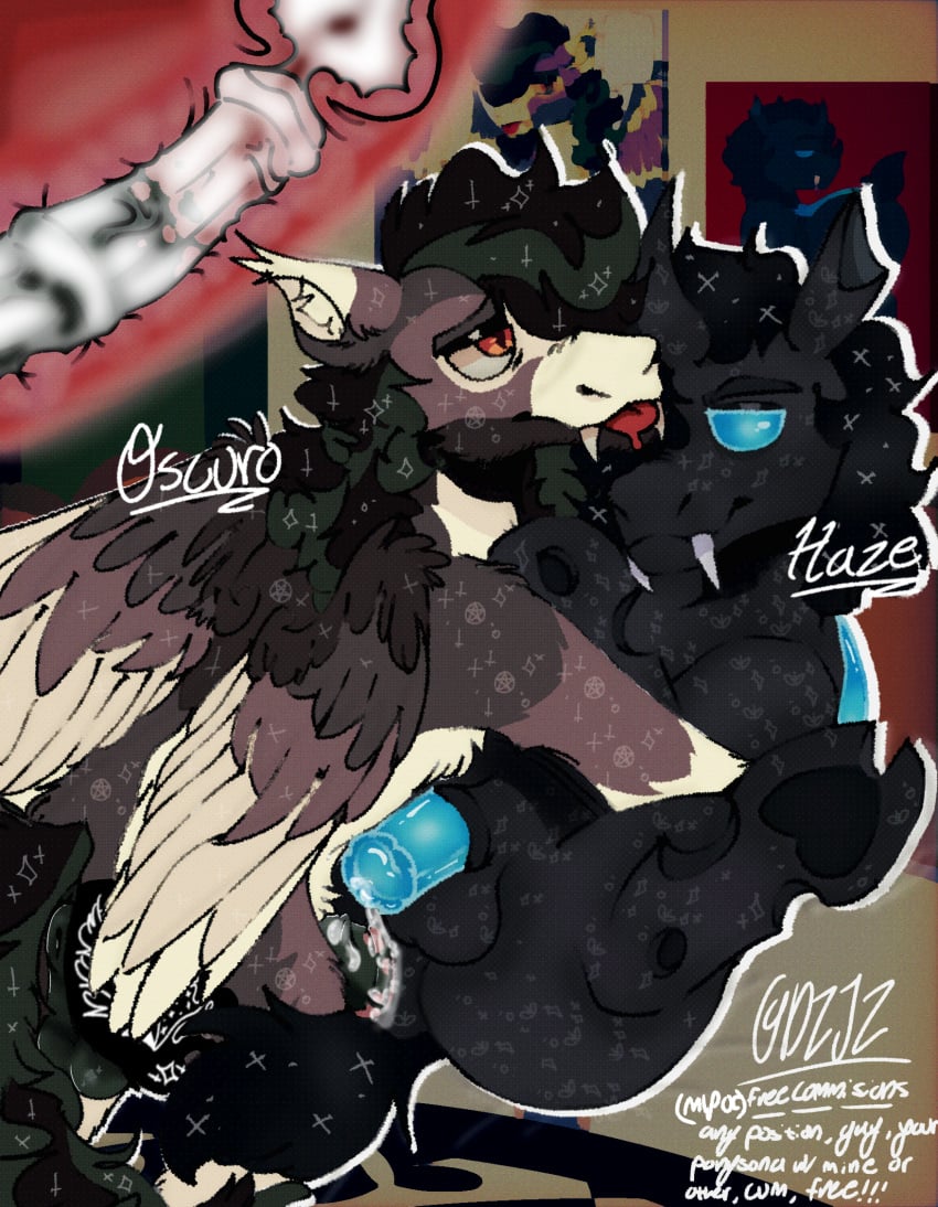 alternate_version_at_source ambiguous_gender andromorph animal_genitalia animal_penis anus arthropod ass balls bat_ears bat_pony bedroom black_body black_hair blue_eyes bodily_fluids changeling commissioner cum cuntboy dessert doughnut drooling duo dzjz equid equine equine_anus equine_genitalia equine_penis facial_hair fangs feral filled_belly food free_use friendship_is_magic from_front_position full-package_cuntboy fur furry furry_only gay_anal gay_domination genital_fluids genitals grey_body grey_fur hair hasbro haze(mlpoc) herm hermaphrodite hooves horn horse humanoid inside internal intersex lying male male/male maleherm mammal missionary_position mlp_oc multi_genitalia my_little_pony mythological_creature mythological_equine mythology on_back orgasm oscuro(mlpoc) pastry pegasus penetration penis pony pussy red_eyes saliva sex snout tail teeth tongue tongue_out white_body white_fur wings