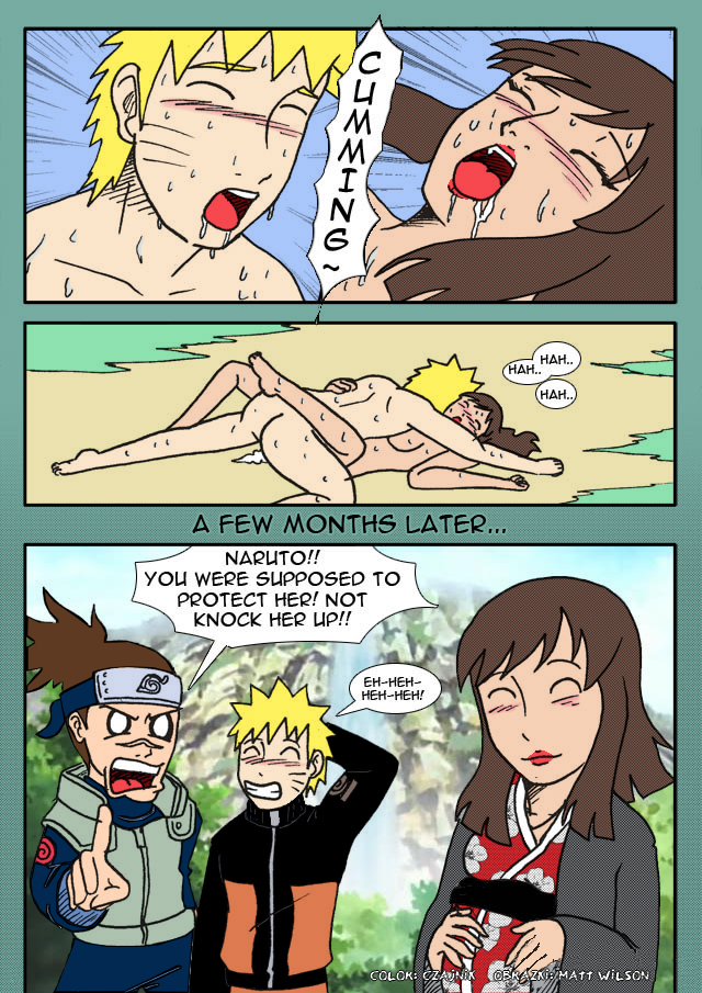 1girls 2boys clothing comic cum_inside female human impregnation male mattwilson83 naruto original_character pregnant sex straight umino_iruka uzumaki_naruto