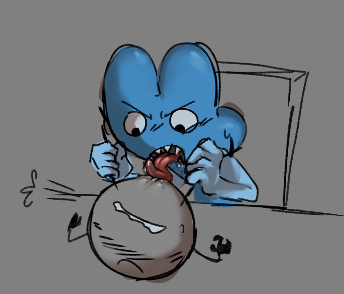 algebralien anon battle_for_bfdi battle_for_dream_island bfb bfdi diantha_tha_dog four_(bfb) licking_pussy non-human object_show object_shows oral oral_sex saliva sharp_teeth tongue tongue_out