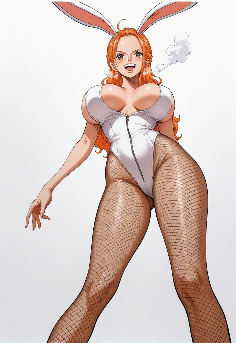 ai_generated alluring almost_naked almost_nude big_breasts blush breasts bubble_ass bubble_butt bunny_costume bunny_ear bunny_ears bunny_girl bunny_suit bunnygirl bunnysuit female female_only fishnet fishnet_legwear fishnets long_hair looking_at_viewer nami nami_(one_piece) one_piece orange_eyes orange_hair post-timeskip seducing seduction seductive seductive_body seductive_eyes seductive_gaze seductive_look seductive_mouth seductive_pose shiny_hair shiny_skin voluptuous voluptuous_female yashin