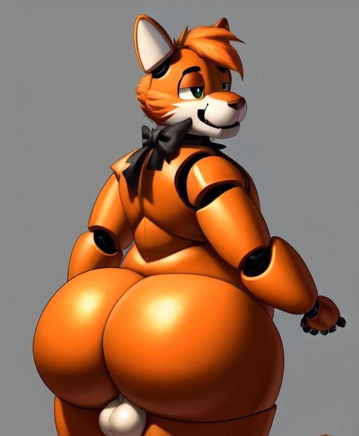 1boy ai_generated animatronic balls big_ass classic_george_(jolly2) domestic_cat fat_ass feline fnaf george_(jolly) jolly_(game) jolly_2 male male_only sugar1989