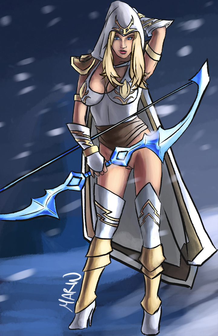 ashe_(league_of_legends) freljord_ashe freljord_series league_of_legends marin_(artist) tagme