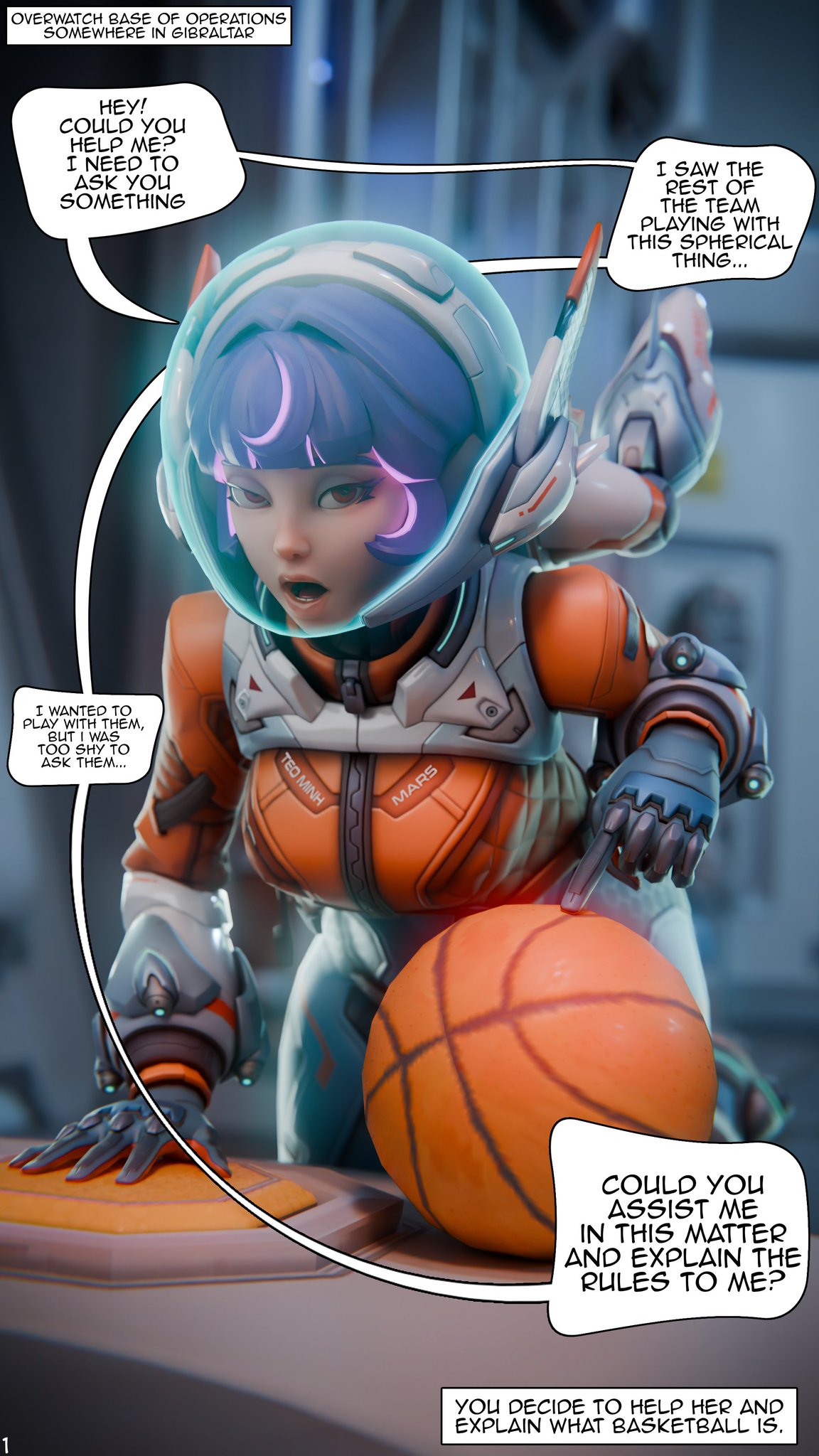 1girls 3d activision big_ass big_breasts blizzard_entertainment breasts busty chest comic_page curvaceous curvy curvy_figure english_text female hips hourglass_figure huge_breasts juno_(overwatch) large_breasts legs light-skinned_female light_skin overwatch overwatch_2 page_1 page_number ruru3dx slim_waist teo_minh thick thick_hips thick_legs thick_thighs thighs top_heavy voluptuous voluptuous_female waist wide_hips