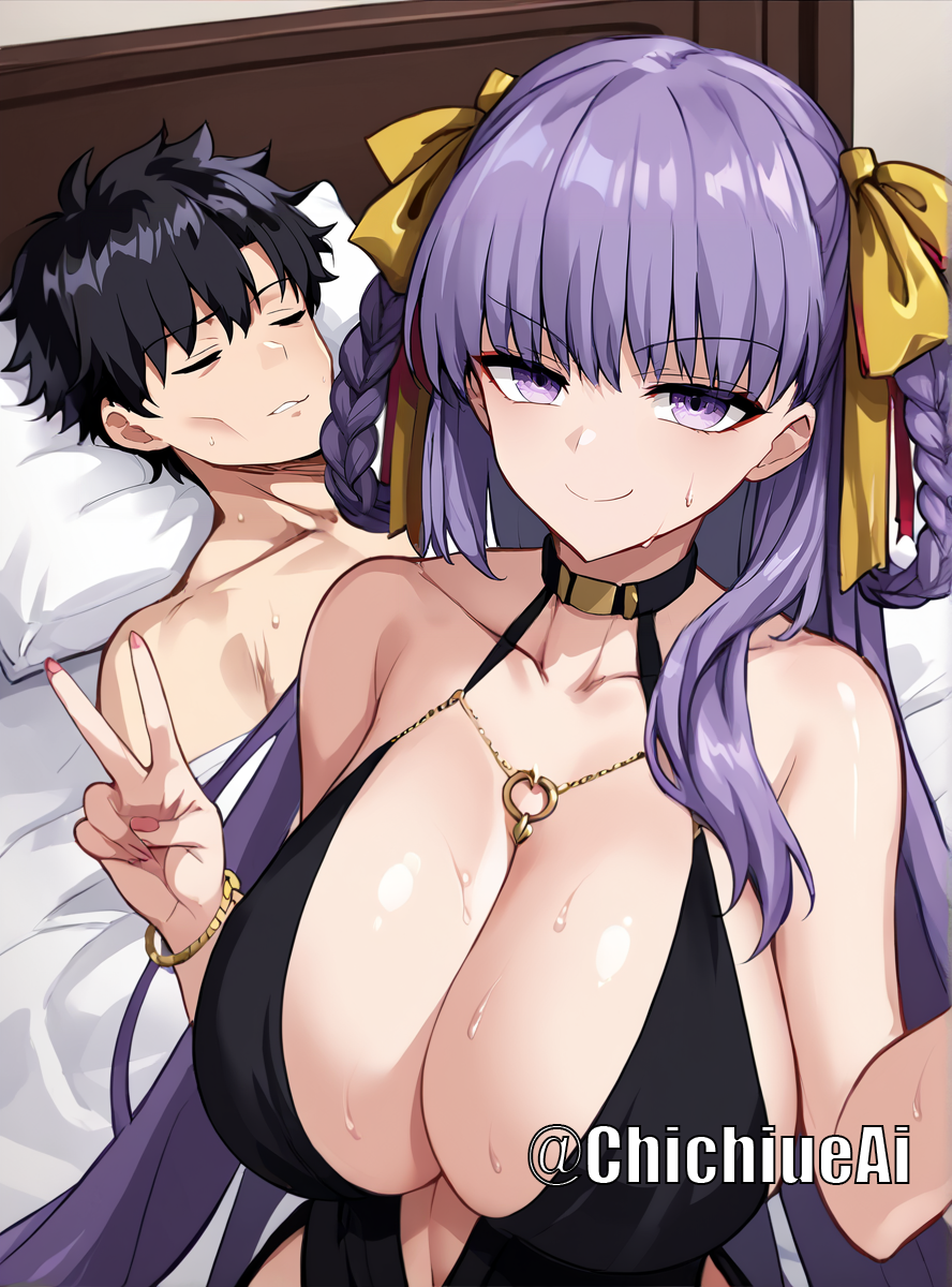 after_sex ai_generated bb_(fate) fate_(series) fujimaru_ritsuka_(male) huge_breasts