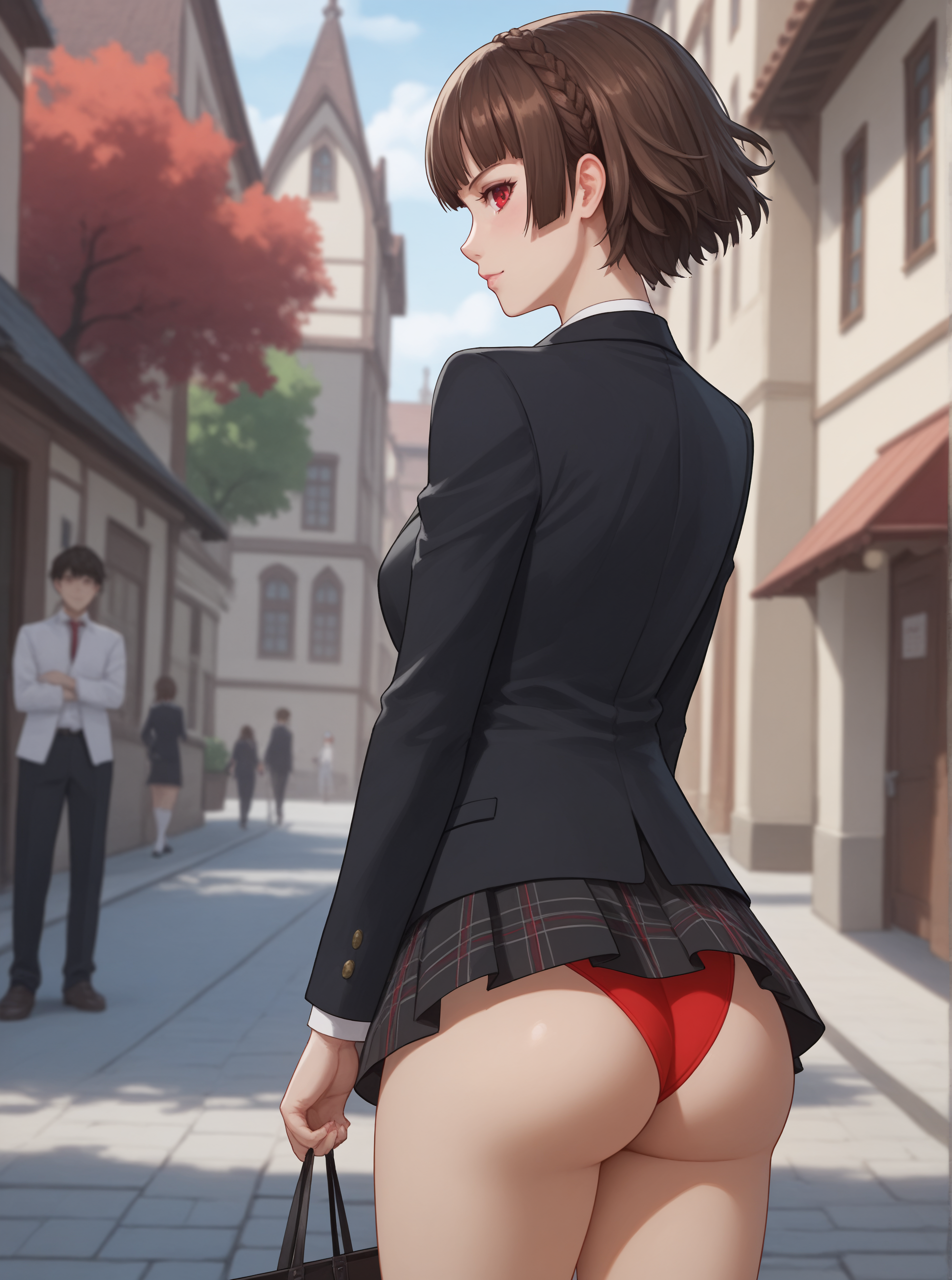 ai generated, atlus, female, makoto niijima, persona, persona 5, robinlover, tagme