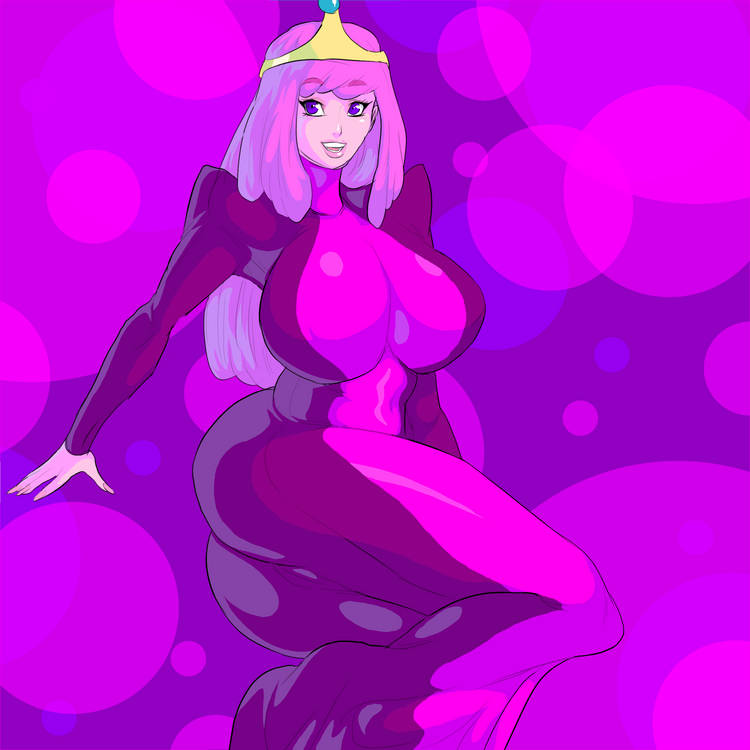 1girls 5ifty adventure_time ass big_breasts clothed clothing crown dress female fingernails fully_clothed jay-marvel legs_together lips long_dress long_hair long_sleeves old_art pink_body pink_hair pink_skin pink_theme princess_bubblegum royalty shoulder_pads smiling solo thick_thighs tiara tight tight_clothes tight_clothing tight_dress tight_fit voluptuous_female