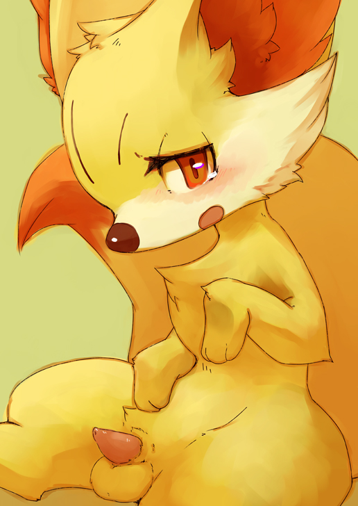 1boy canine fennec fennekin fox male male_only nintendo penis pokemon pokemon_(species) solo sumi video_games