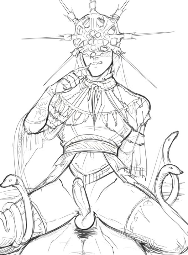 anal, crossdressing, dark souls, dark sun gwyndolin, deity, fromsoftware, male, snake, tentacle, yaoi