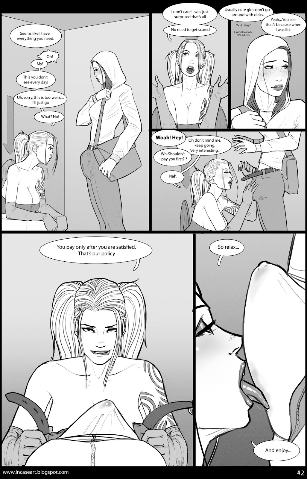 1futa, ass, comic, fellatio, female, female on futa, freckles, futa on female, futanari, human, incase, intersex, kissing, large penis, licking, oral, penis, uncensored