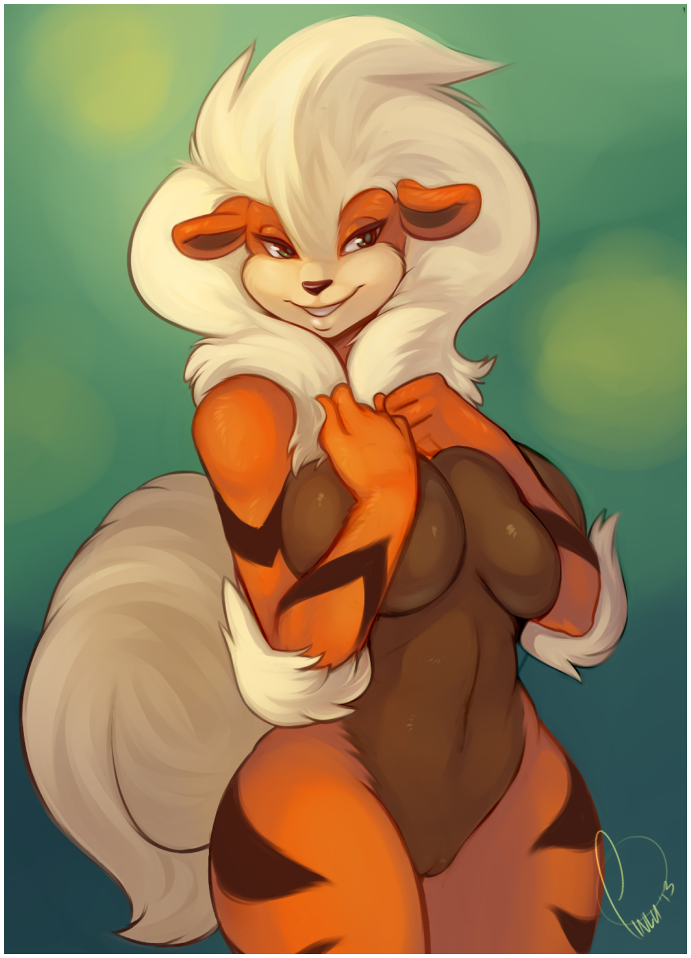1girls anthro arcanine buxbi canine chubby female female_only fur furry nintendo nude pokemon pokemon_(species) pussy solo video_games