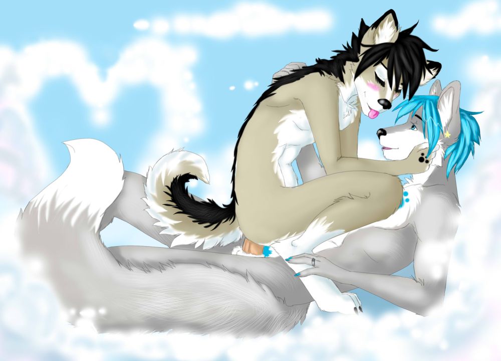 anal anthro blue blush canine clouds cowgirl_position crazy-go-lucky dom domination erection fantasy fluffy fur furry gay hair heart husky lying male nightwind nightwind005 nude penis piercing submissive tattoo wolf