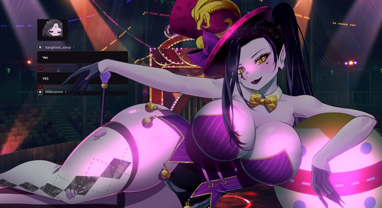 alternate costume, official art, ringmaster, tagme, thick thighs, vexoria the sun eater, virtual youtuber, vtuber