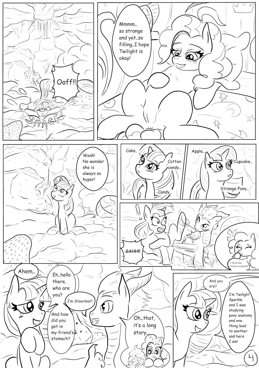 cake comic cupcake dragon equine feral friendship_is_magic horse my_little_pony original_character pinkie_pie_(mlp) pony pussy slime stomach stoormor twilight_sparkle_(mlp) vore