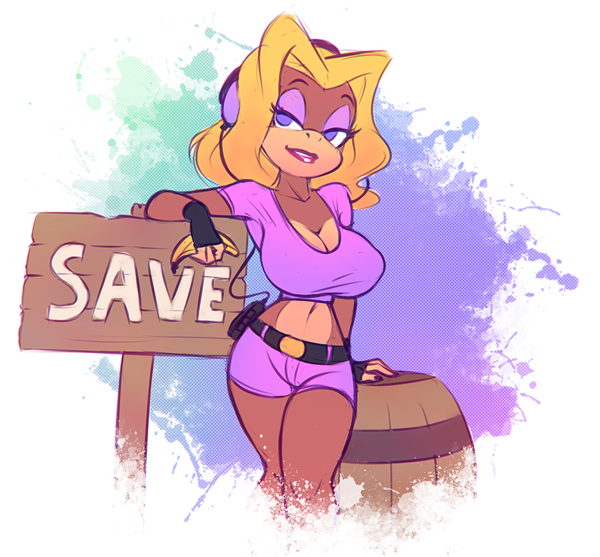 1girls banana barrel belt big_breasts bimbo blonde_hair breasts busty candy_kong cleavage covered_breasts curvy cut_offs donkey_kong_(series) eyeshadow female female_only fingerless_gloves furry headphones hourglass_figure huge_breasts knees kong large_breasts lipstick looking_at_viewer makeup midriff navel nintendo nitro short_sleeves shorts sign smile smiling smug solo tank_top thick_thighs tight_clothes toony voluptuous wakeman wasp_waist wide_hips