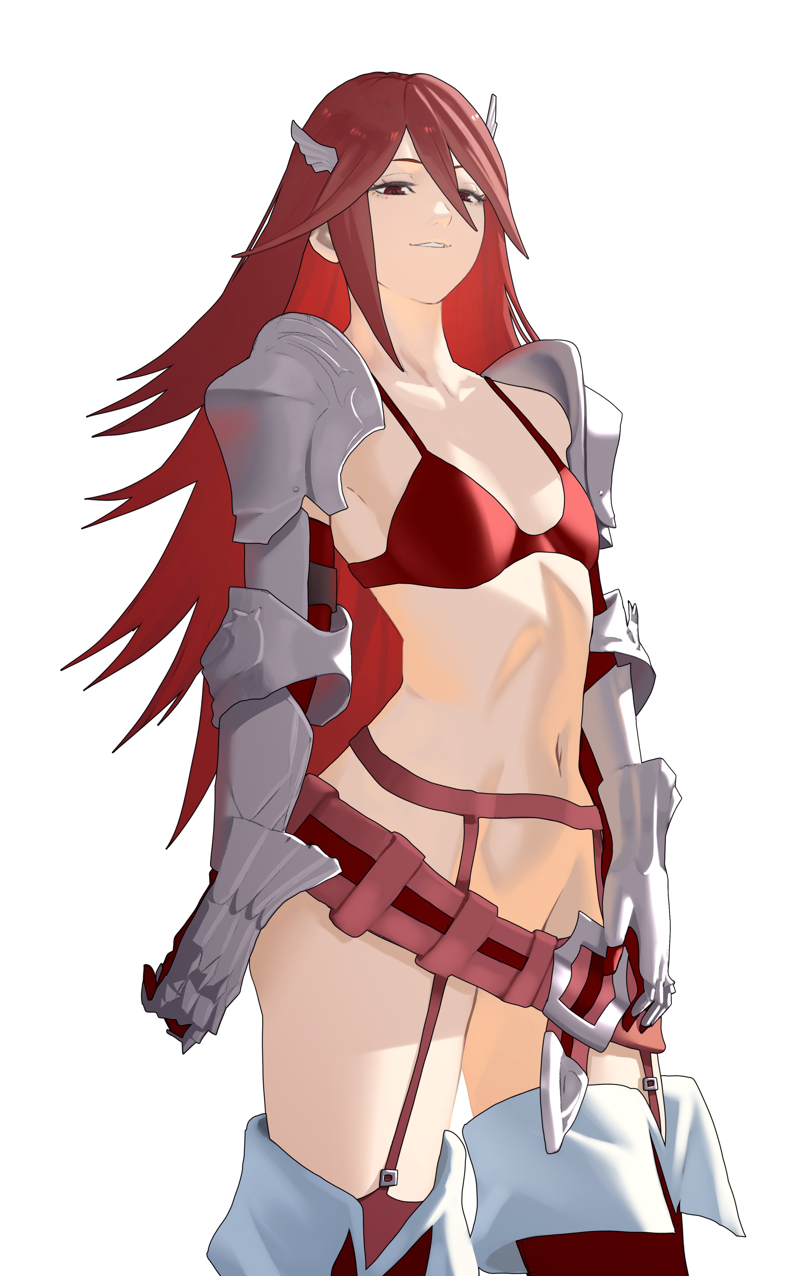 1girls, cordelia (fire emblem), female, female only, fire emblem, fire emblem awakening, light skin, light-skinned female, long hair, pomelomelon, red hair, solo