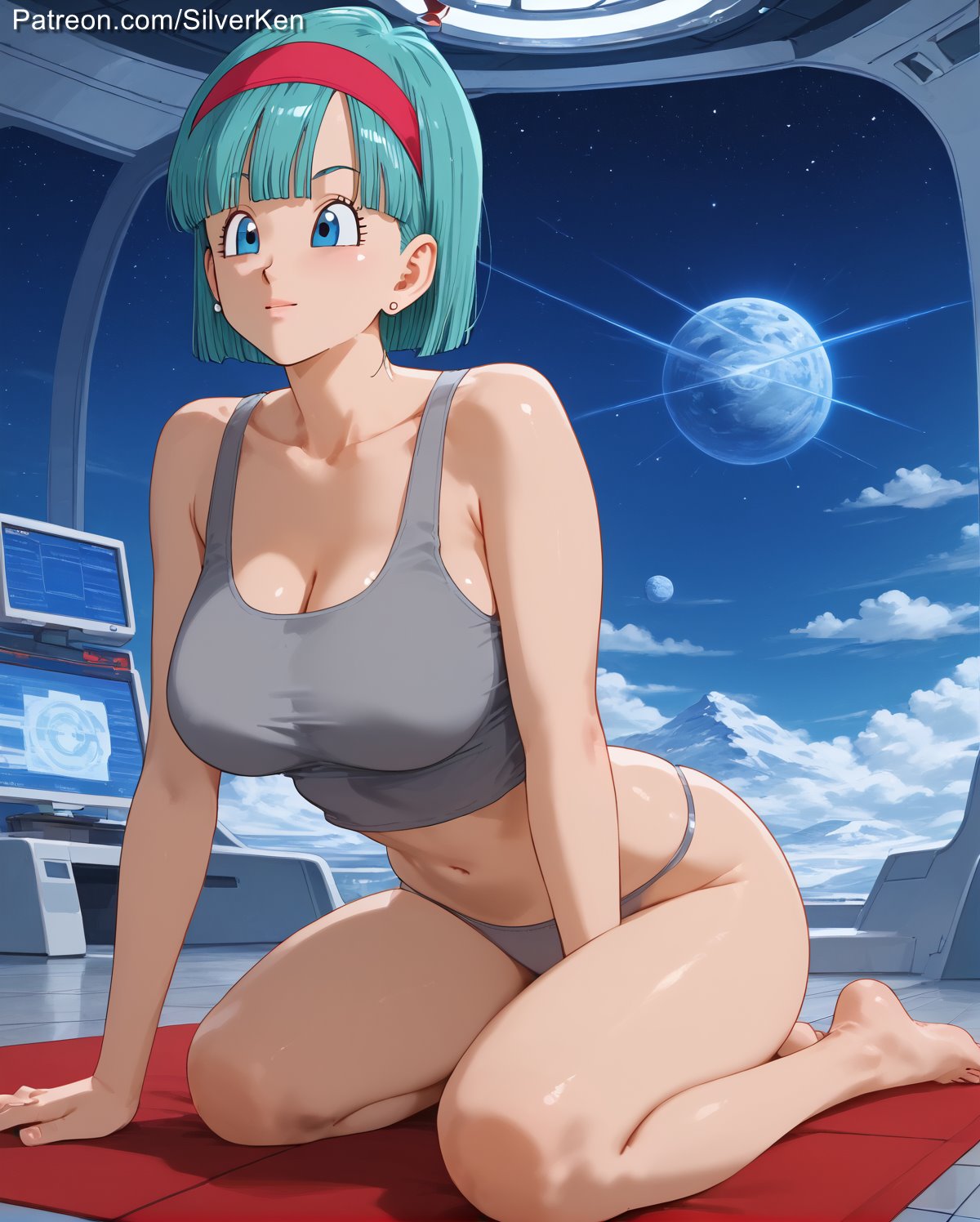 1girls, ai generated, bulma briefs, bulma briefs (frieza saga), dragon ball, dragon ball super, dragon ball z, female, silverken
