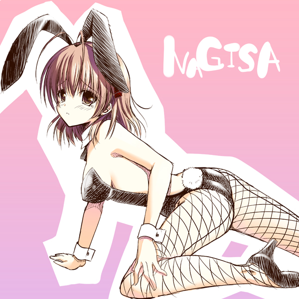 brown_hair bunny_girl bunny_suit clannad clothing furukawa_nagisa nagisa_furukawa short_hair