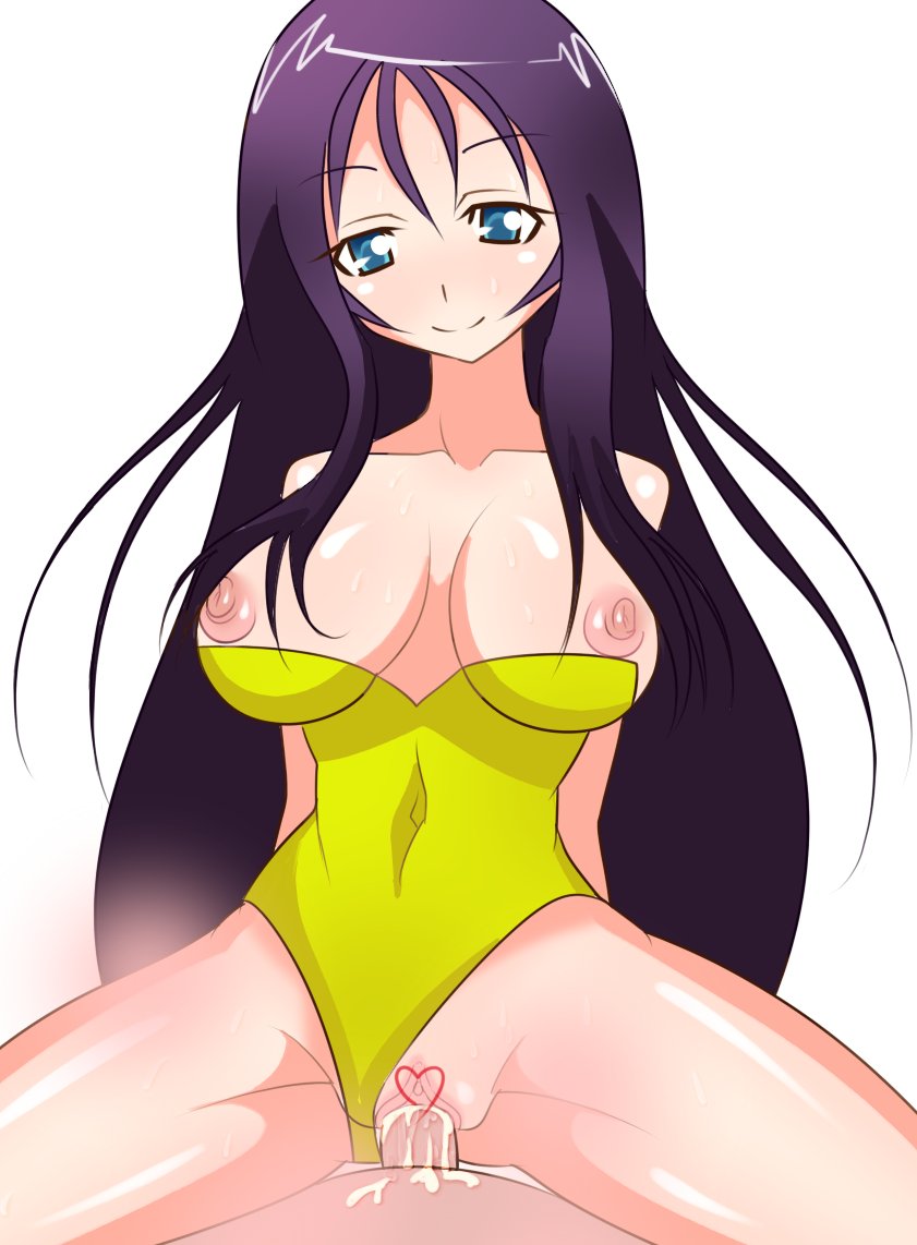 arms_behind_back bare_shoulders black_hair blue_eyes blush body_blush breasts censored cowgirl_position cum cum_in_pussy cum_inside eye_contact female final_fantasy final_fantasy_vii hair kageneko large_breasts leotard leotard_aside long_hair looking_at_another looking_at_viewer male_pov mirarutsu nipple_slip nipples penis pollensalta pov pov_eye_contact purple_hair pussy sex smile solo spread_legs straddle sweat unseen_male_face vaginal_penetration