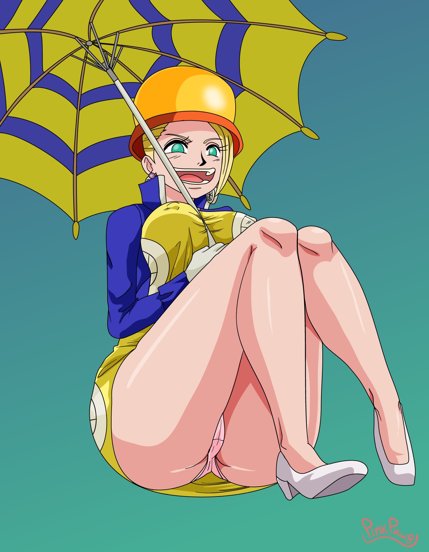 1girls, blonde hair, blonde-haired female, female, female only, mikita (one piece), miss valentine, one piece, pinkpawg, solo