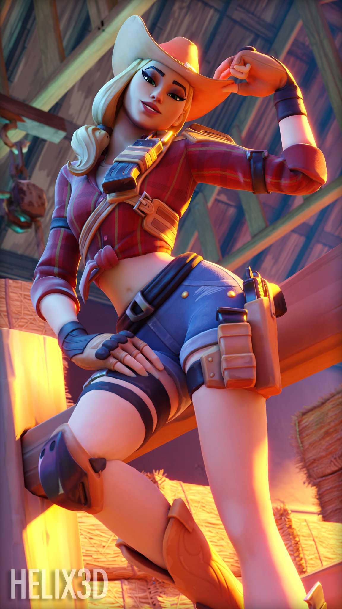 cowgirl_outfit fortnite fortnite:_battle_royale helix3d legs looking_at_viewer rustler tagme