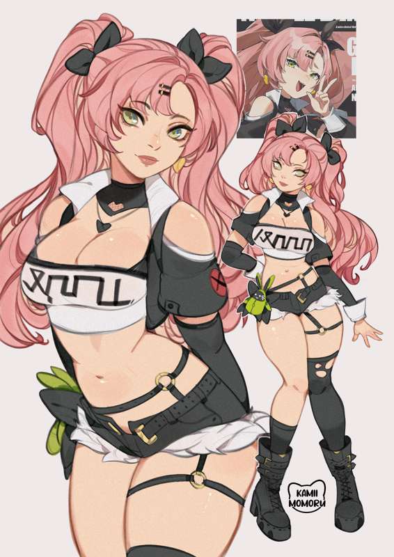 female, kamii momoru, nicole demara, solo female, thick thighs, zenless zone zero
