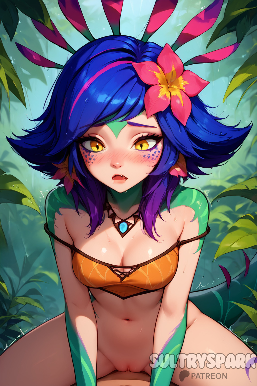 1boy1girl 1female 1females 1girl1boy 1girls 1woman ai_generated artist_name breasts character chest cowgirl cowgirl_position female forest futarush genitals jungle jungle_girl league_of_legends league_of_legends:_wild_rift lizard lizard_girl medium_breasts medium_chest neeko patreon patreon_username penis_in_pussy pussy riding riding_penis riot_games sex small_boobs small_breasts small_chest sultryspark tail vagina vaginal_penetration video_game video_games