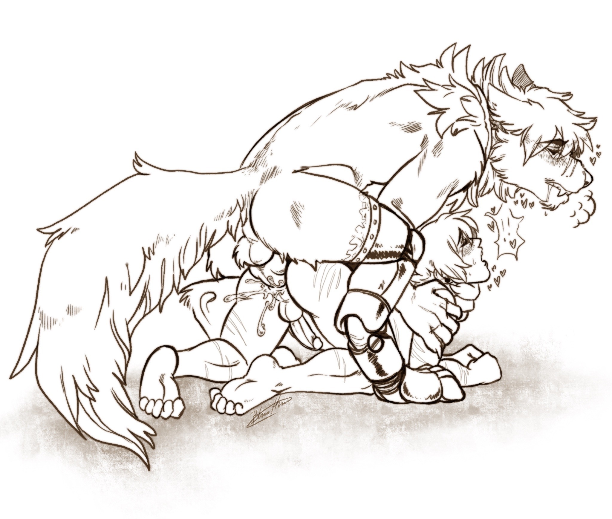 2boys, anal, anal sex, anthro, ass, blasticheart (artist), canid, canine, canis, cum, cum in ass, danny (blasticheart), furry, gay, gay anal, gay domination, gay sex, knot, knotted penis, male, original characters, penis, penis in ass, teratophilia, werecanid, werecanine, werewolf, william (blasticheart), wolf, yaoi