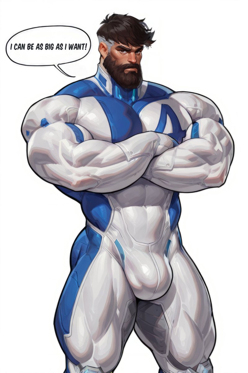 ai generated, bulge, crossed arms, fantastic four, gay, male, male only, marvel, marvel comics, marvel rivals, mr fantastic, mr fantastic (marvel rivals), muscular, muscular male, nsfwmaker, reed richards, superhero
