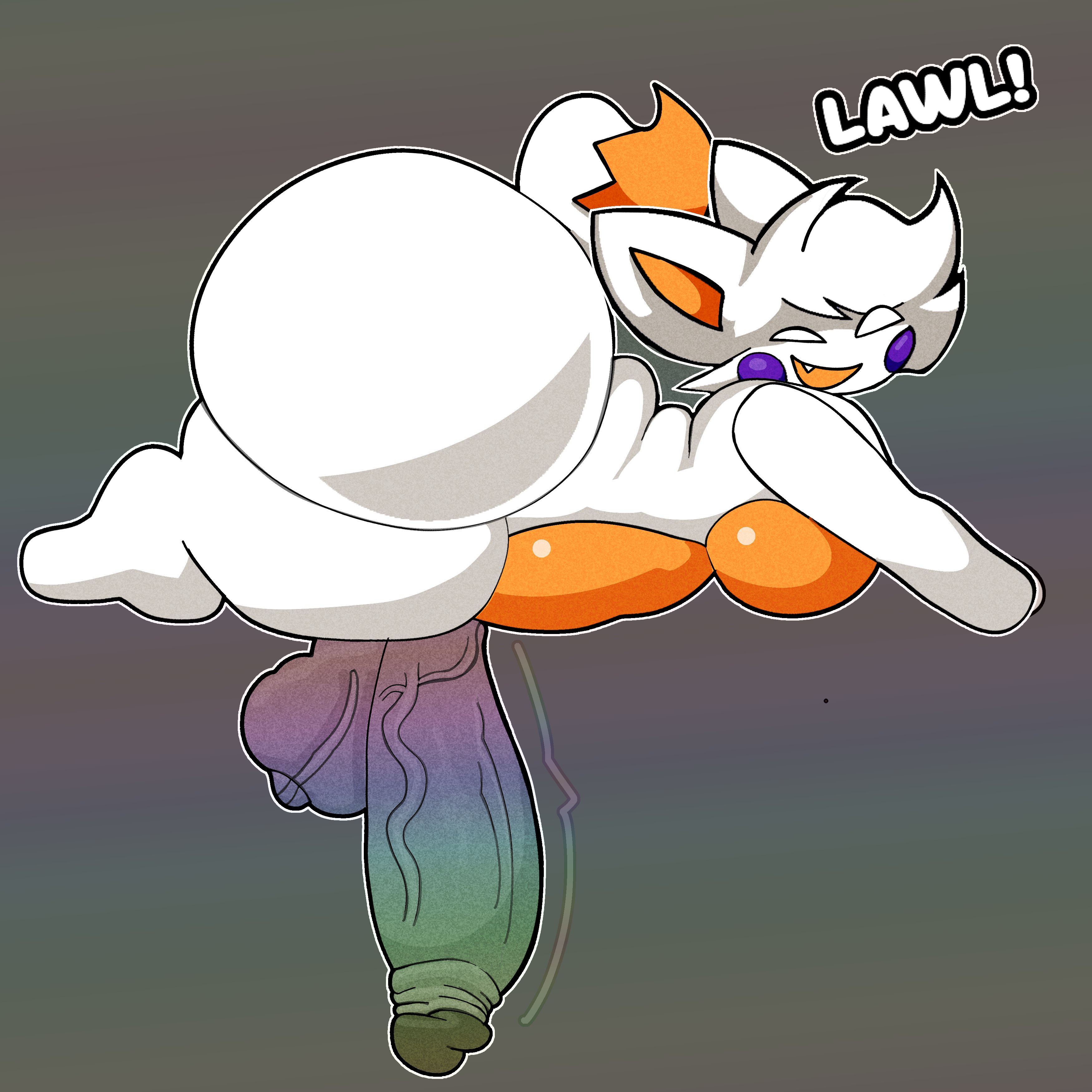 animal ears, artist request, ass, big ass, big penis, dick, enby, fat ass, five nights at freddy's, five nights at frickbears, five nights at frickbears 3, lolbit (fnaf), lolbit (frickbears), lying, non binary, non-binary, penis, solo, solo male, tagme, white hair