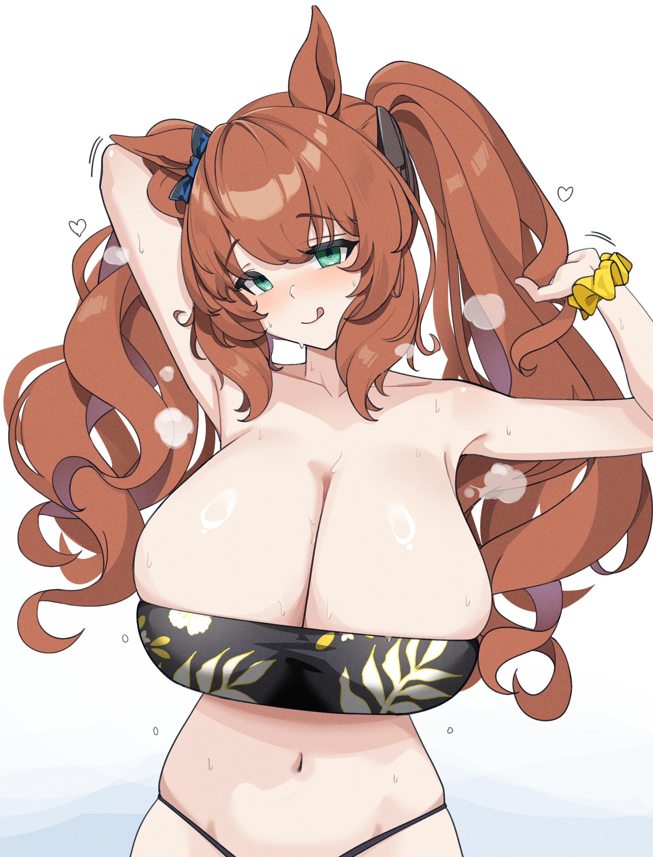 artist request, breasts, brown hair, hair, horse ears, long hair, looking at viewer, maruzensky (umamusume), umamusume