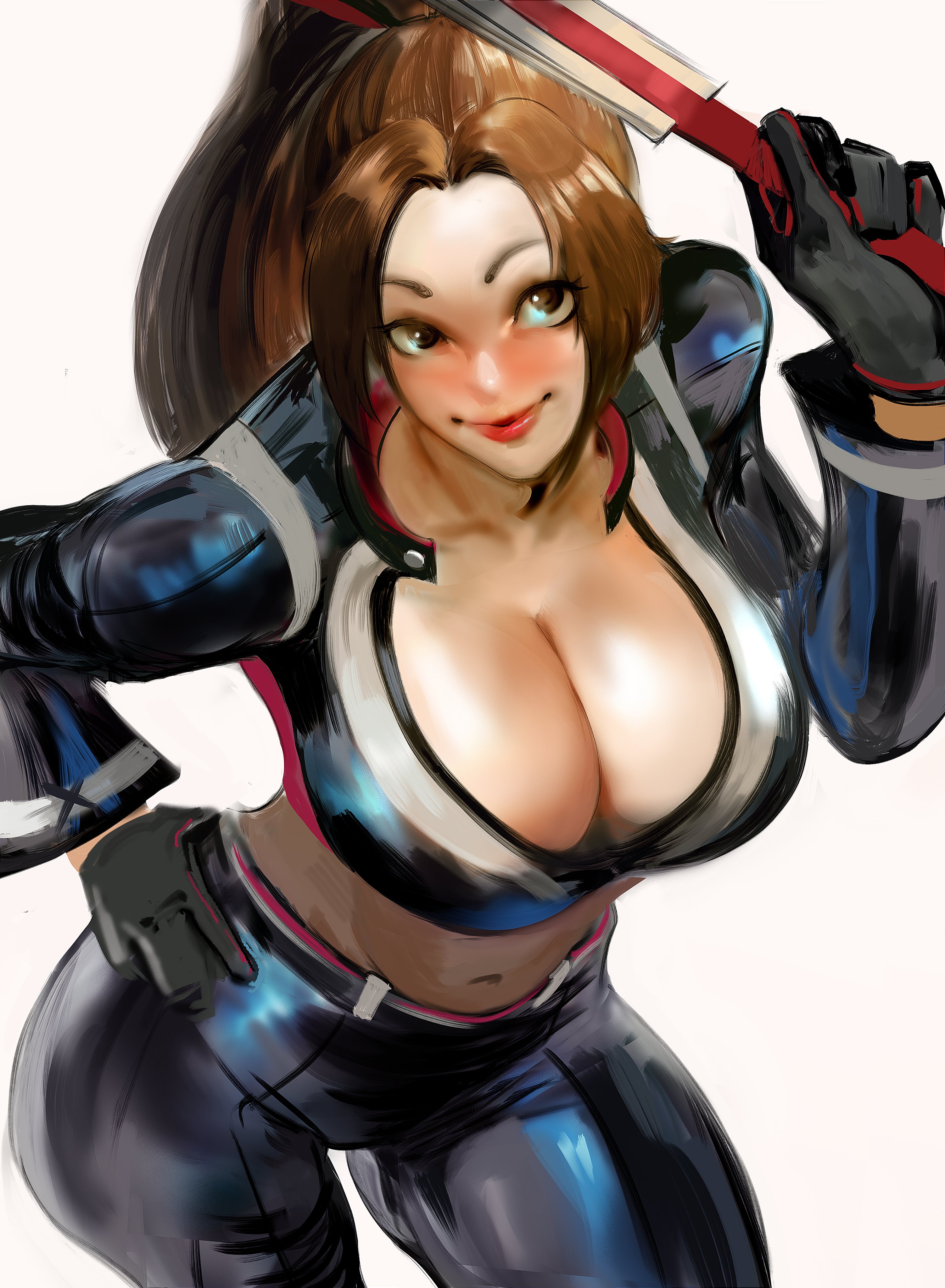 1girls, 2d, big breasts, breasts, fatal fury, fatal fury: city of the wolves, female, female focus, female only, human, human female, human only, light skin, light-skinned female, mai shiranui, mai shiranui (city of the wolves), mashingvaquita, snk, solo, solo female, twitter link