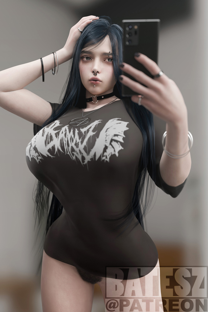 1girls, 3d, andro-eidos, ass, batesz, big ass, big breasts, big thighs, bottomless, breasts, crossover, curvaceous, curvy, curvy figure, cyborg, female, goth, gynoid, hairy pussy, hips, hourglass figure, huge thighs, humanoid, large ass, large thighs, legs, light skin, light-skinned female, mature, mature female, pubic hair, pubic hair peek, pussy, raven (stellar blade), shift up, slim waist, stellar blade, thick, thick hips, thick legs, thick thighs, thighs, voluptuous, voluptuous female, waist, wide hips