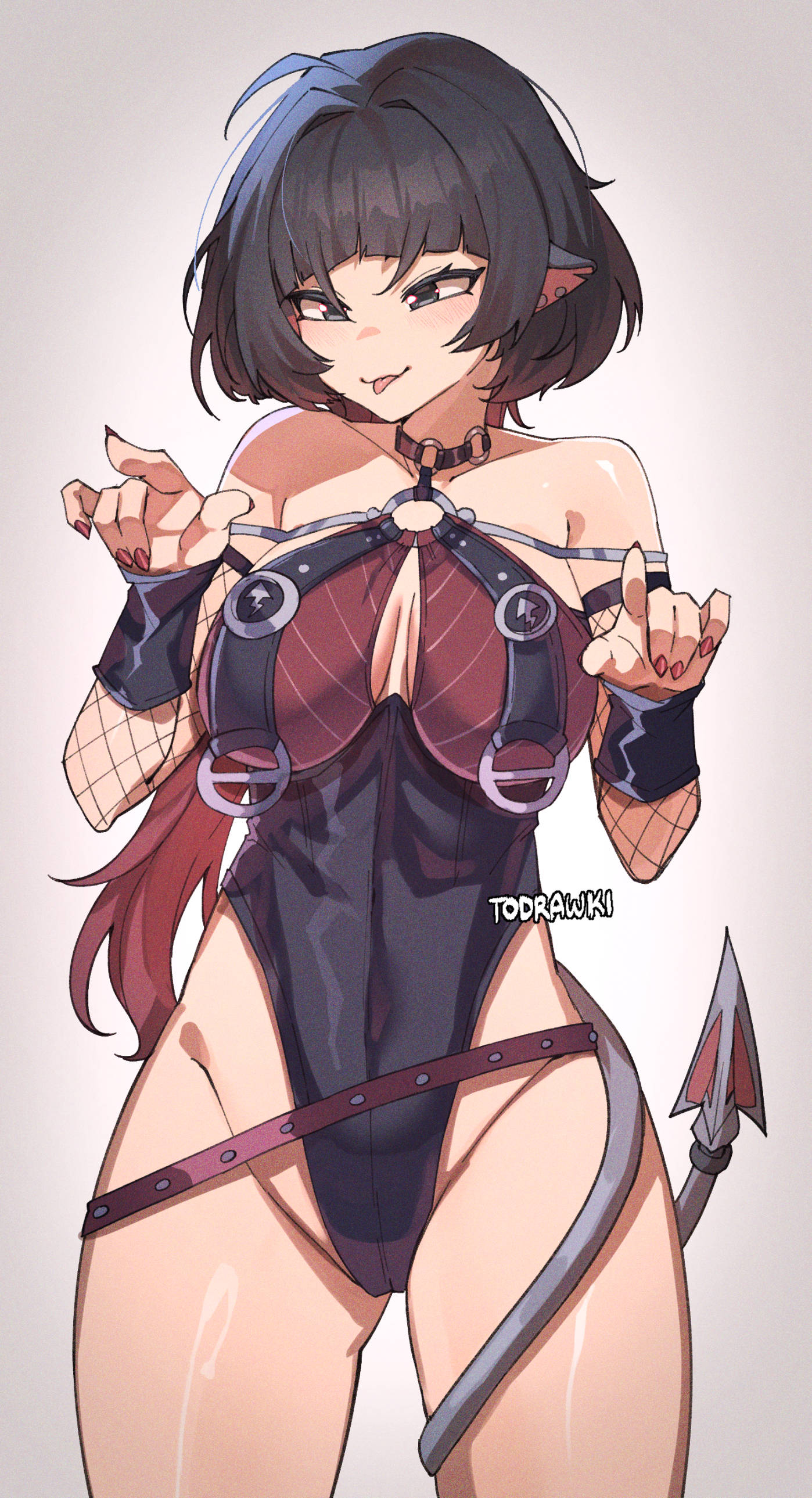 1girls, big breasts, breasts, female, female focus, female only, jane doe (nocturne of light) (zenless zone zero), jane doe (zenless zone zero), large breasts, light skin, light-skinned female, looking at viewer, official alternate costume, one-piece swimsuit, rat ears, rat girl, rat tail, simple background, solo, swimsuit, thick thighs, thighs, todrawki, wide hips, zenless zone zero