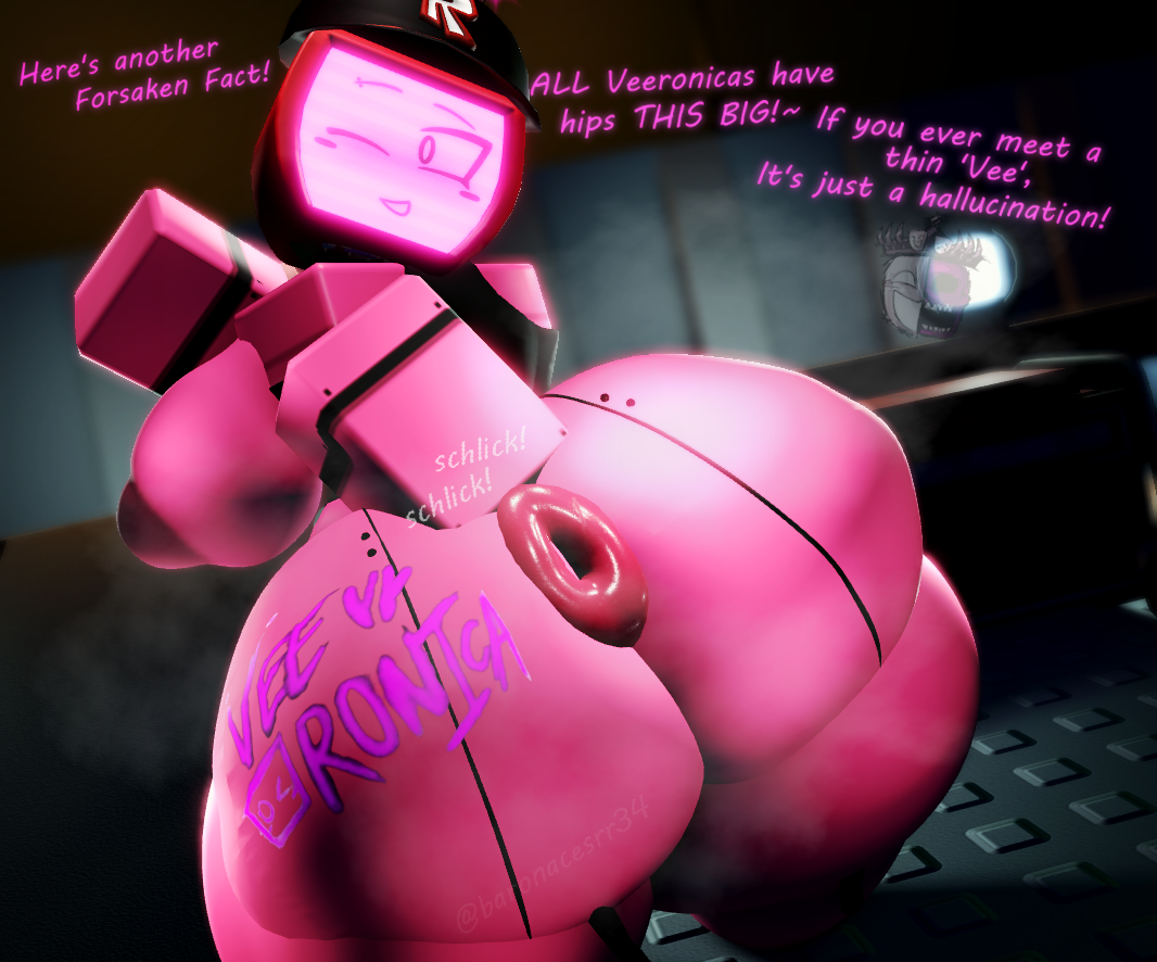 1girls, 3d, ass, asshole, asshole opened wide, baronaces, big ass, forsaken (roblox), roblox, robot girl, tagme, tv head, veeronica