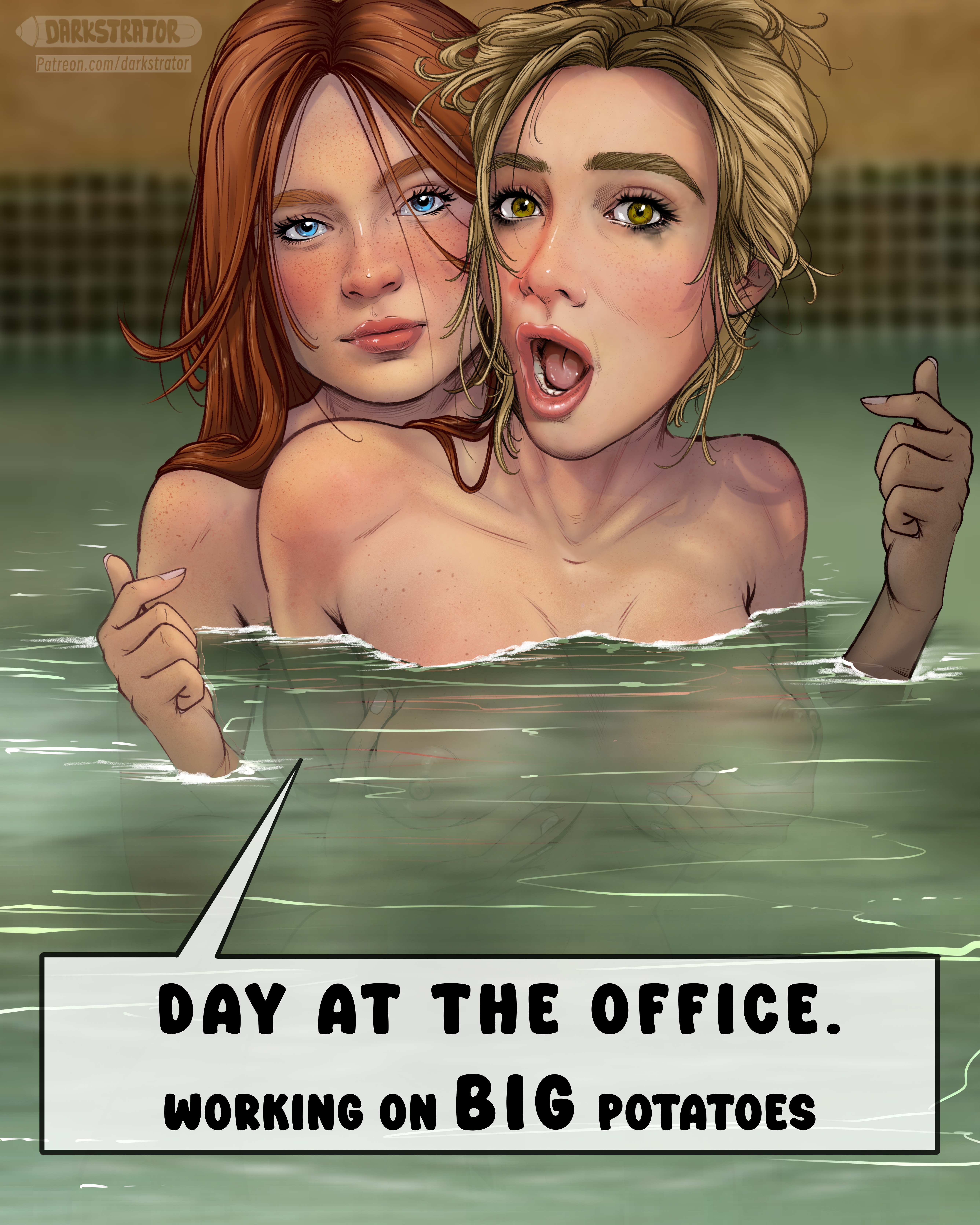 actor, actress, black widow, black widow (marvel), black widow (movie), celebrity, darkstrator, female, florence pugh, jean grey, marvel, marvel cinematic universe, marvel comics, marvel girl, office, office clothing, office desk, office lady, office sex, patreon, patreon artist, patreon exclusive, patreon link, patreon logo, patreon url, patreon username, patreon watermark, pool, pool party, potato, potato chips, potatoes, sadie sink, spider-man, spider-man: brand new day, thunderbolts, x-men, yelena belova