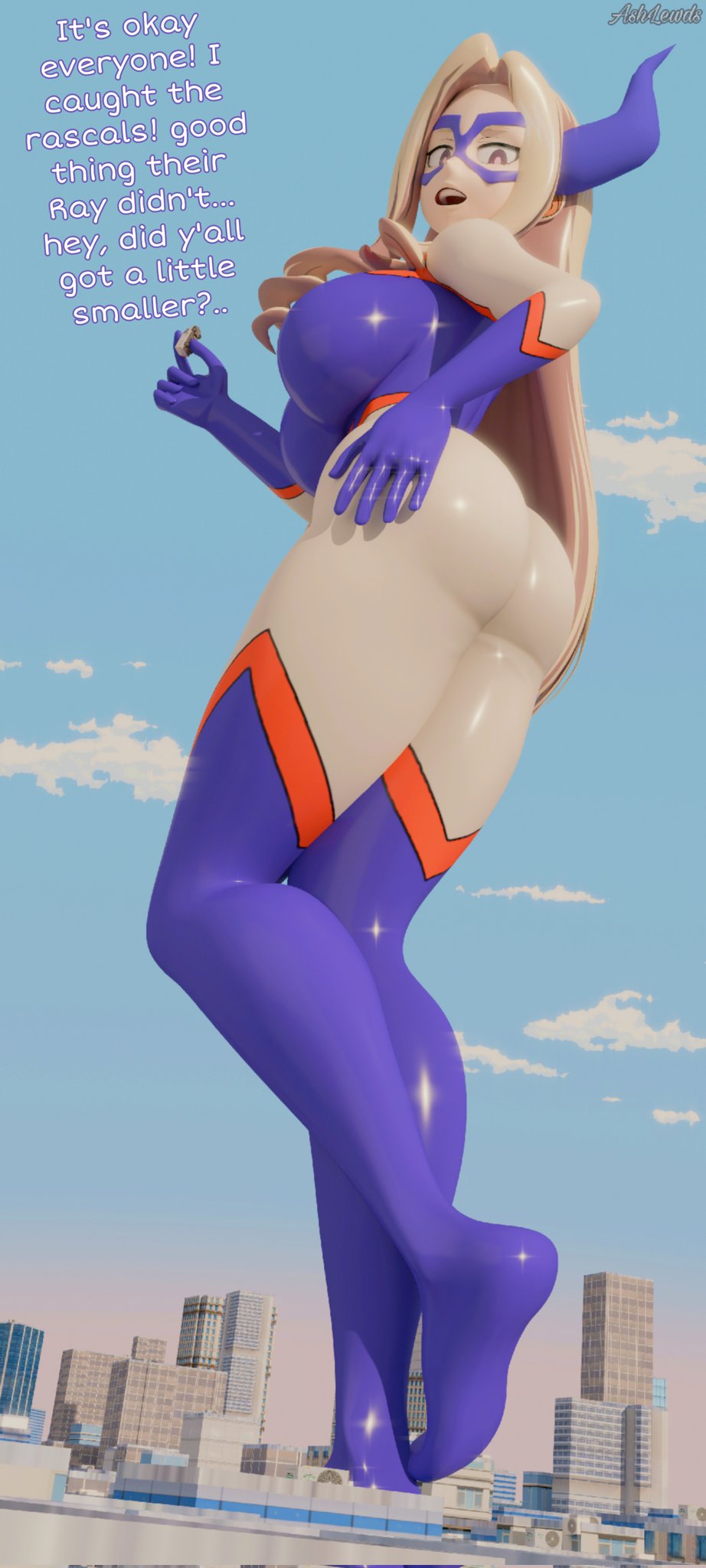 1girls 3d 3d_(artwork) anime ashonthelewds ass big_ass big_breasts big_butt blonde blonde_female blonde_hair blonde_hair_female boku_no_hero_academia breasts butt city clothed clothed_female female female_focus female_only giantess heroine light-skinned_female light_skin manga mount_lady my_hero_academia superheroine takeyama_yuu