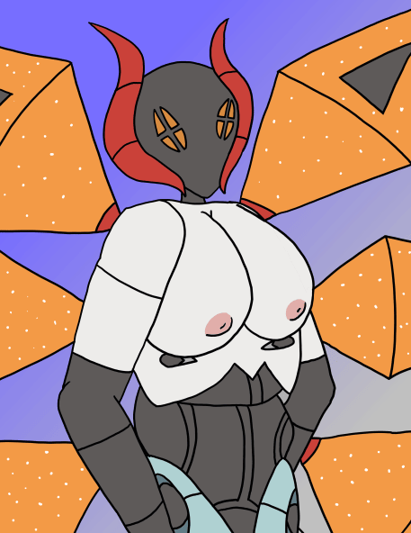 anthro arthropod black_body breasts female future_pokemon generation_9_pokemon insects iron_moth lepidopteran machine moth nintendo nude nude_female paradox_pokemon pokemon pokemon_(species) robot simple_background solo wander(artist) white_body wings