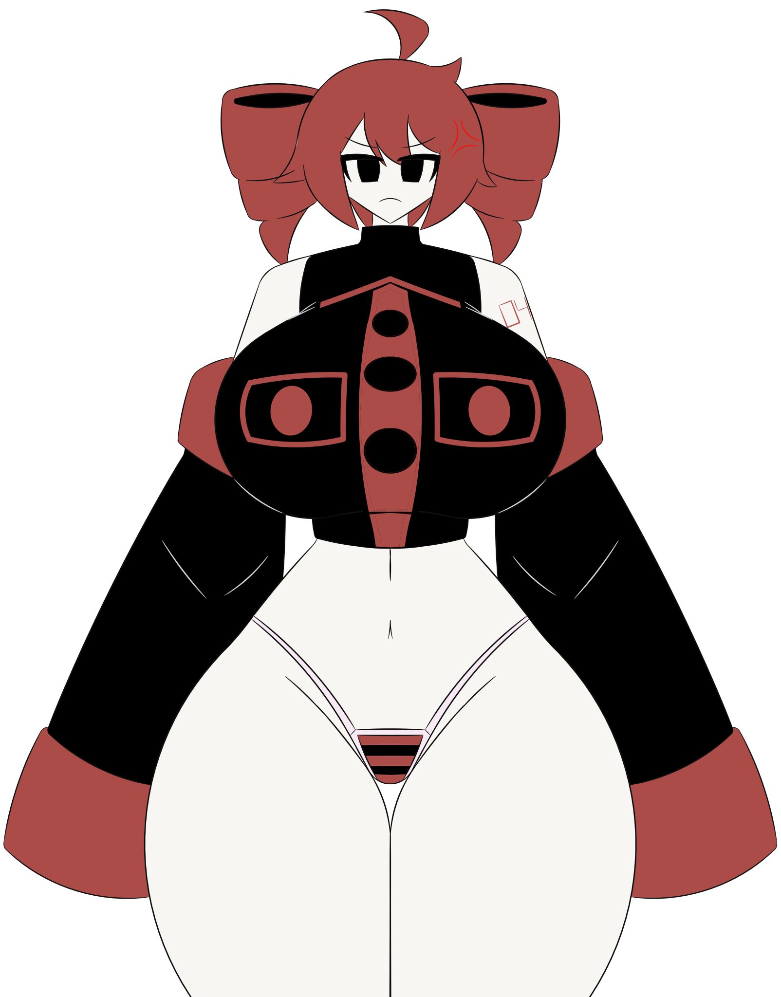 1girls, 2d, 2d (artwork), ahoge, angry, angry expression, angry vein, barely clothed, belly, big breasts, big thighs, bikini, bikini bottom, bottomless, breasts, clothing, curvaceous, curvy, curvy female, curvy figure, deletealliance, detached sleeves, female, female only, g-string, hourglass figure, huge breasts, huge thighs, kasane teto, large breasts, large thighs, long sleeves, massive breasts, navel, red eyes, red hair, simple background, slim waist, small waist, solo, solo female, striped bikini, thick thighs, thigh gap, thighs, topwear, twin drills, utau, voluptuous, voluptuous female, white background, wide hips