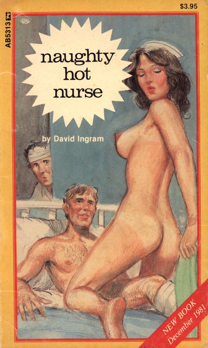 1980s 1981 1girls 20th_century 2boys adult_books ass bed book book_cover cover cubicle curtain female hospital hospital_bed male medical nude nurse patient straight straight_hair tanlines unknown_artist unprofessional_behavior vintage voyeur year