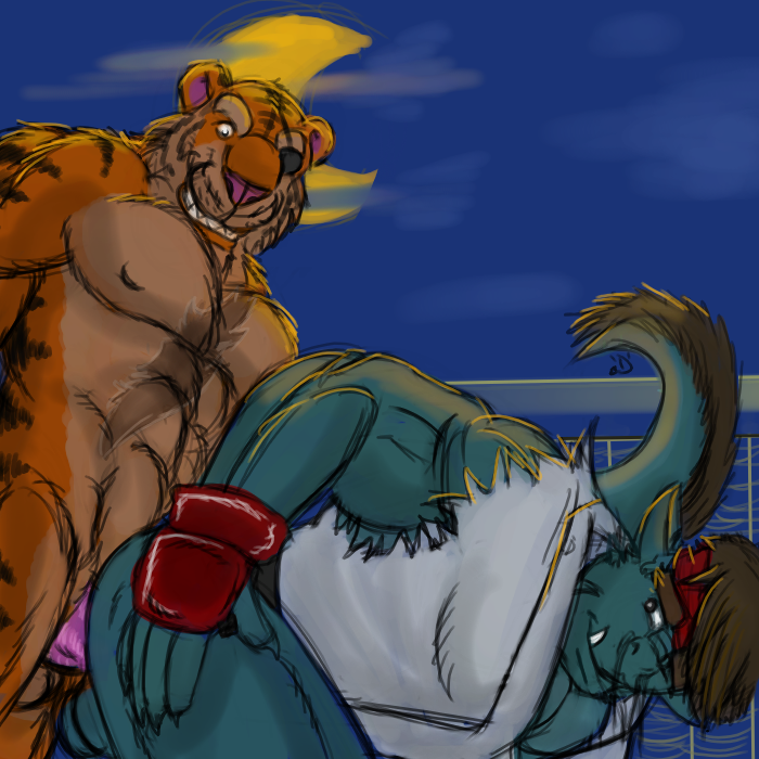 anal anthro baddemona dragon feline fur furry furry_only gay male no_humans street_fighter tiger video_games