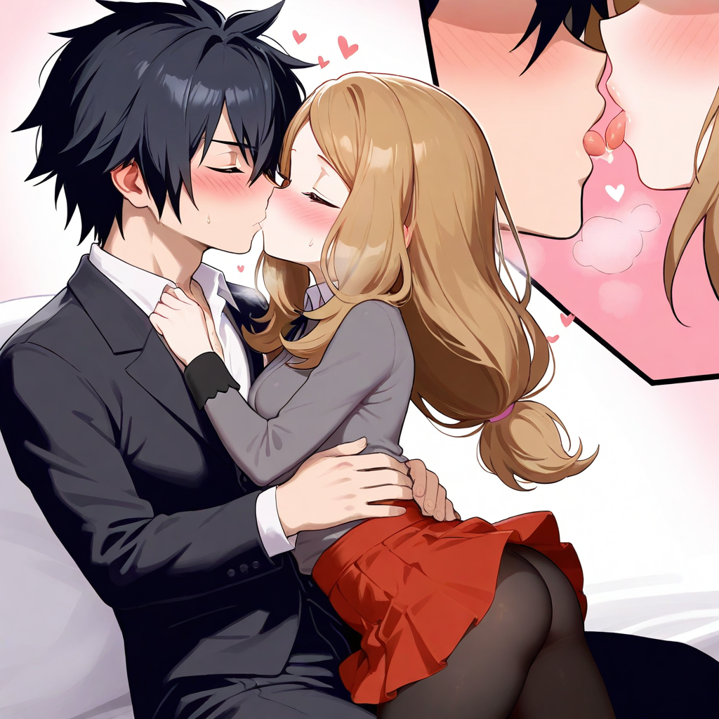 ai_generated black_hair couple crossover fairy_tail female gray_fullbuster male pokemon serena_(pokemon)