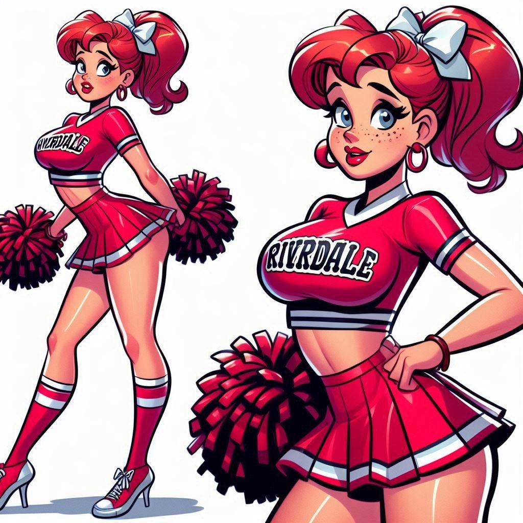 ai_generated archie_andrews archie_comics cheerleader miniskirt mtf_transformation riverdale rule_63