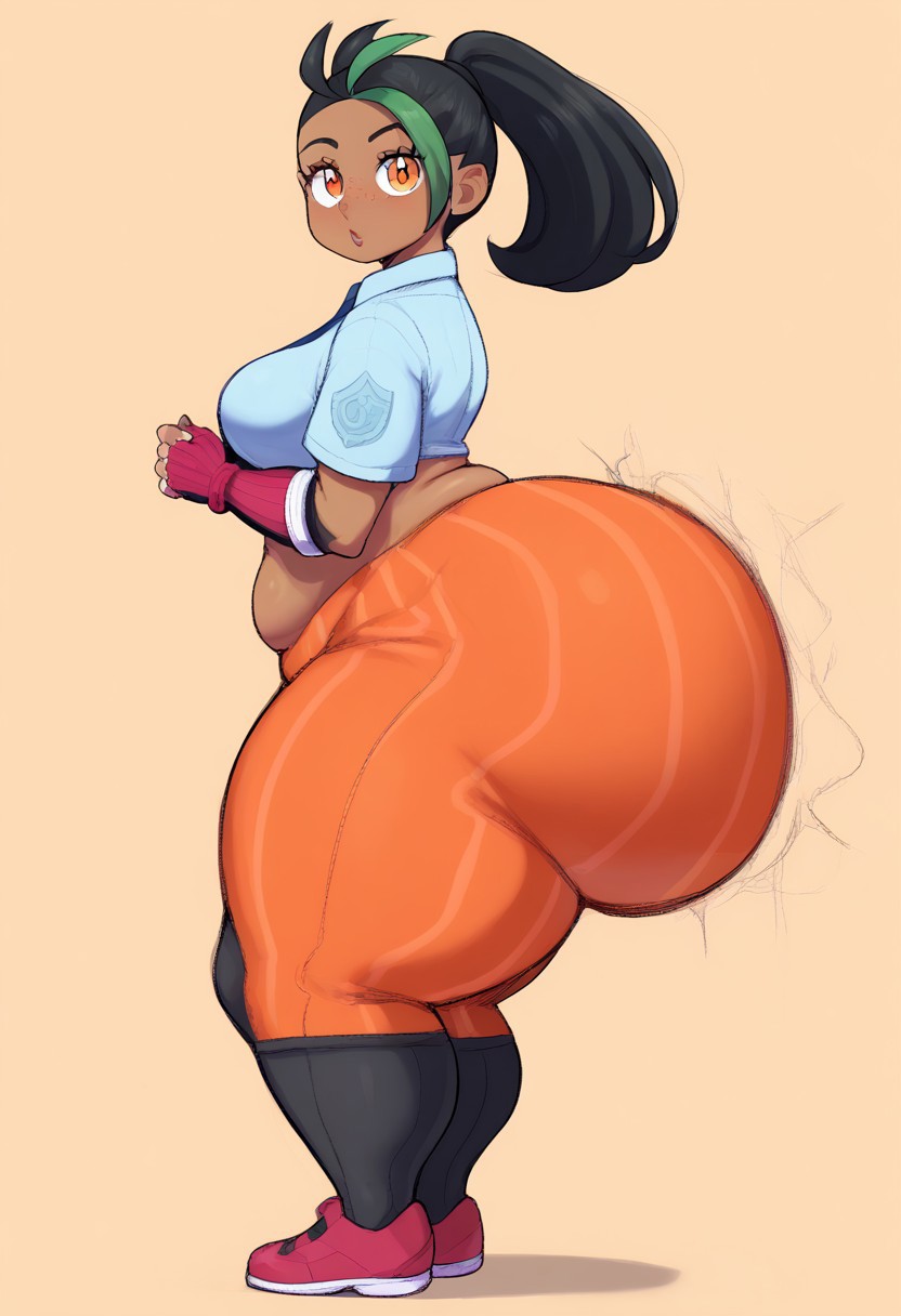 1girls ai_generated big_ass bottom_heavy chubby fat fat_woman female female_only gigantic_ass gvukub huge_ass hyper_butt nemona_(pokemon) nintendo plump pokemon solo thick_thighs